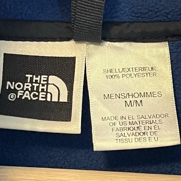 The North Face Jacket Men’s Fleece Medium Size Blue Full Zip Sweater Outdoor - Picture 3 of 11